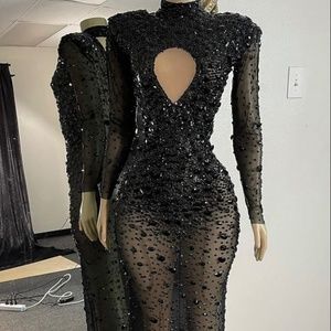Rhinestone black dress